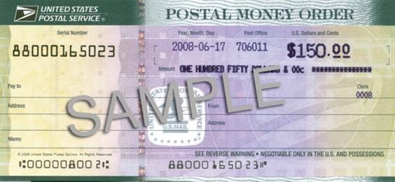 how to identify a fake postal money order